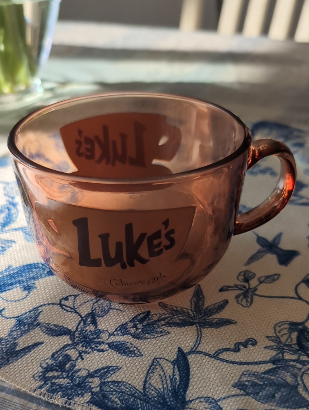 Luke's diner from Gilmore Girls - Amber Glass Coffee Mug NEW!!